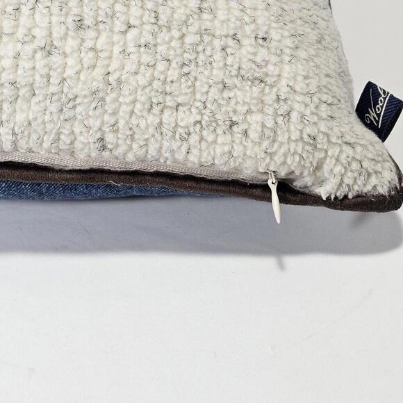 Woolrich Denim Throw Pillow Rectangle Cabin Country Vintage - Picture 6 of 8